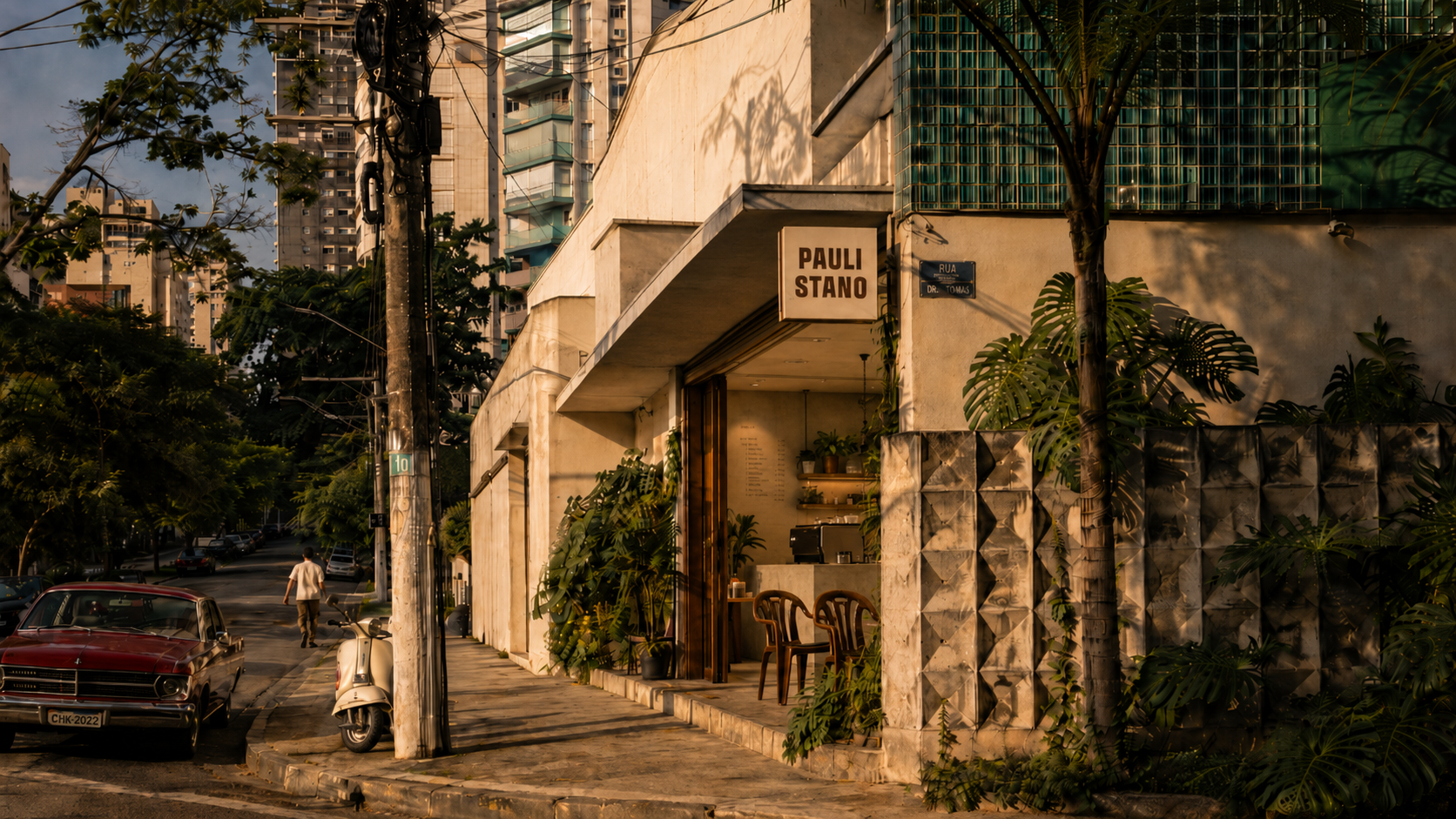 Vue globale du café Paulistano